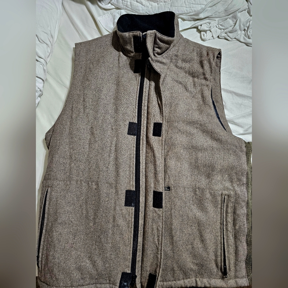 Chaps Ralph lauren wool blend XL vintage winter vest with double zipper